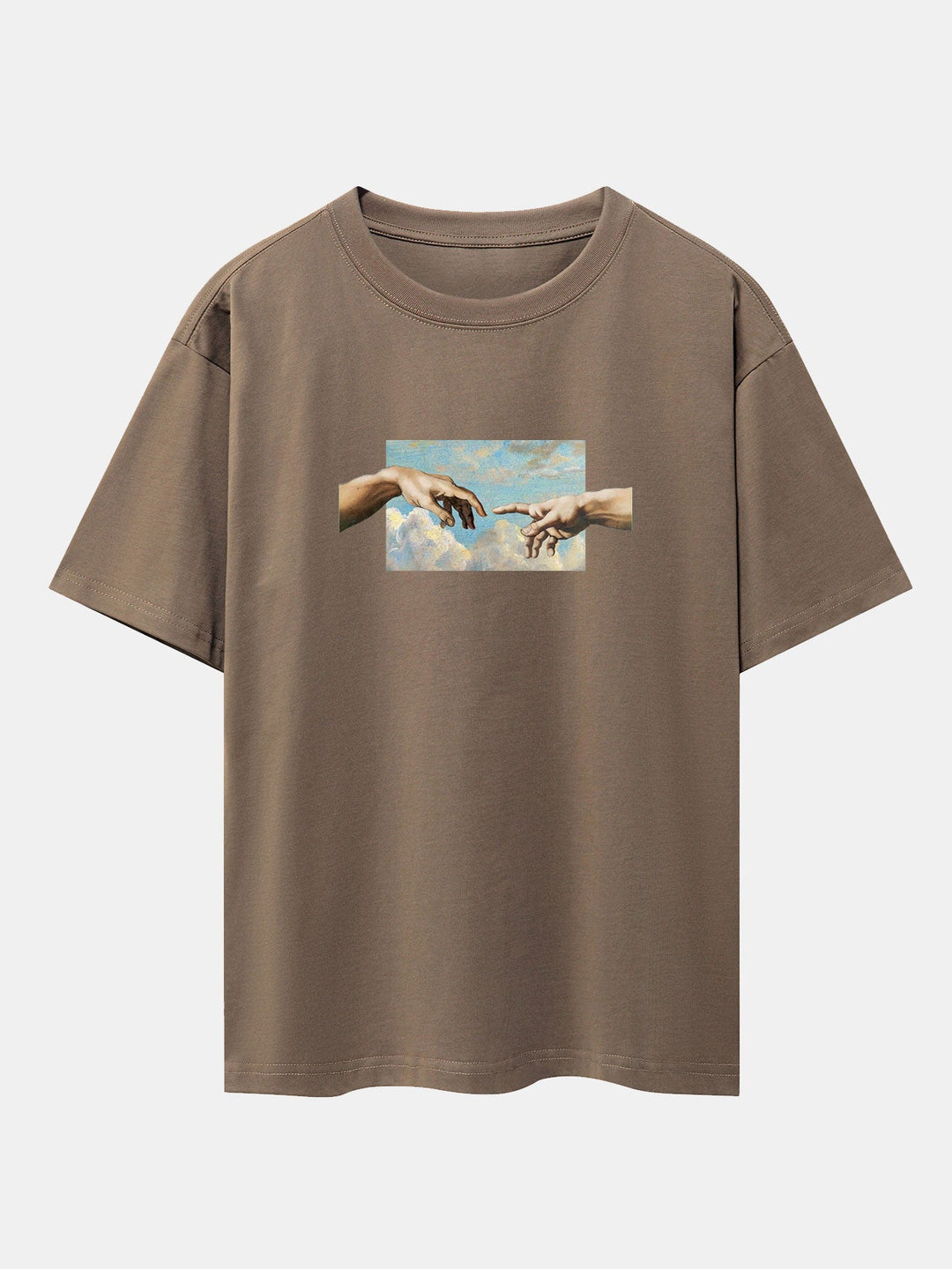 Creëer Adam Print Heavy Weight Oversize T-Shirt