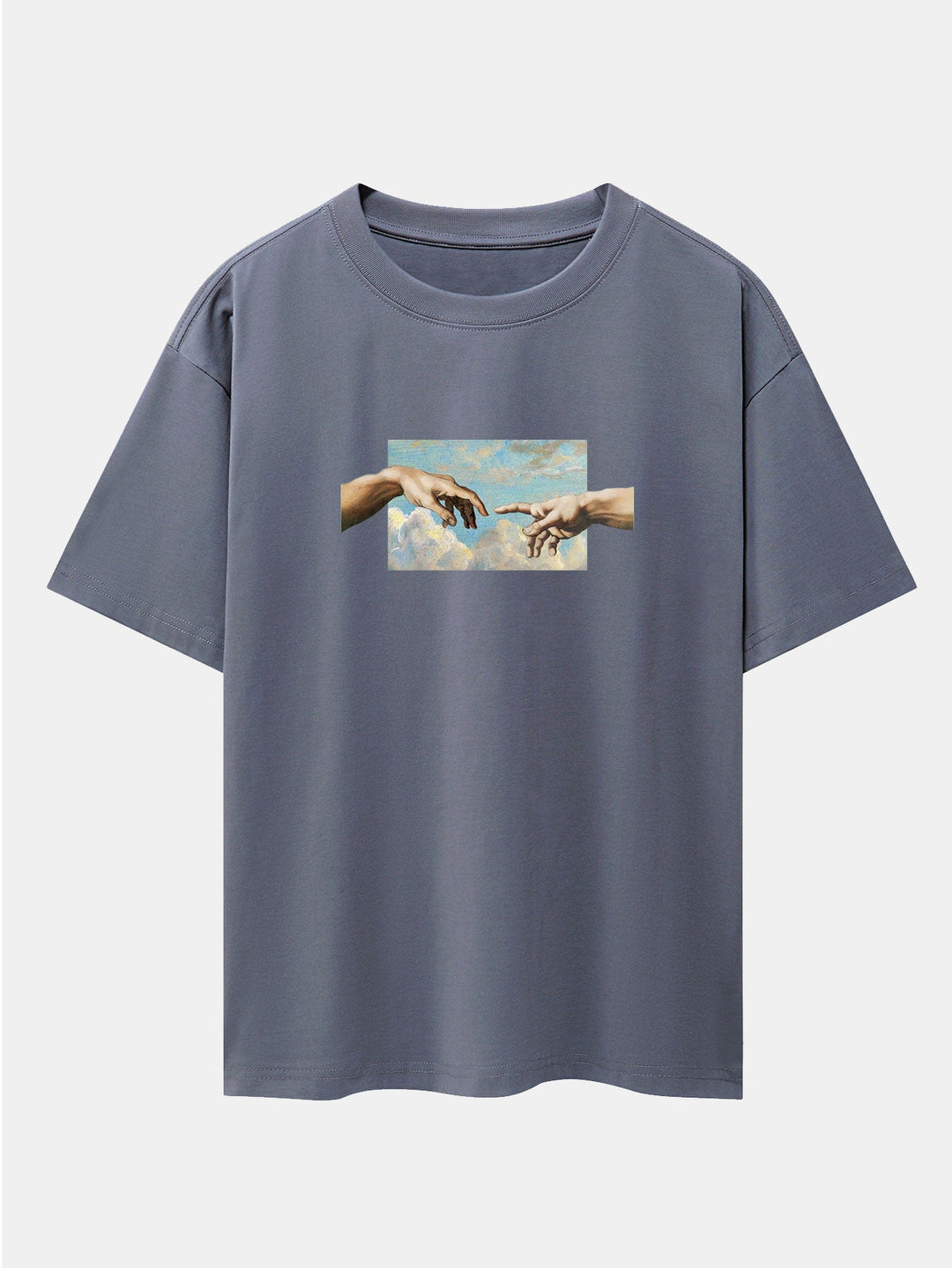 Creëer Adam Print Heavy Weight Oversize T-Shirt