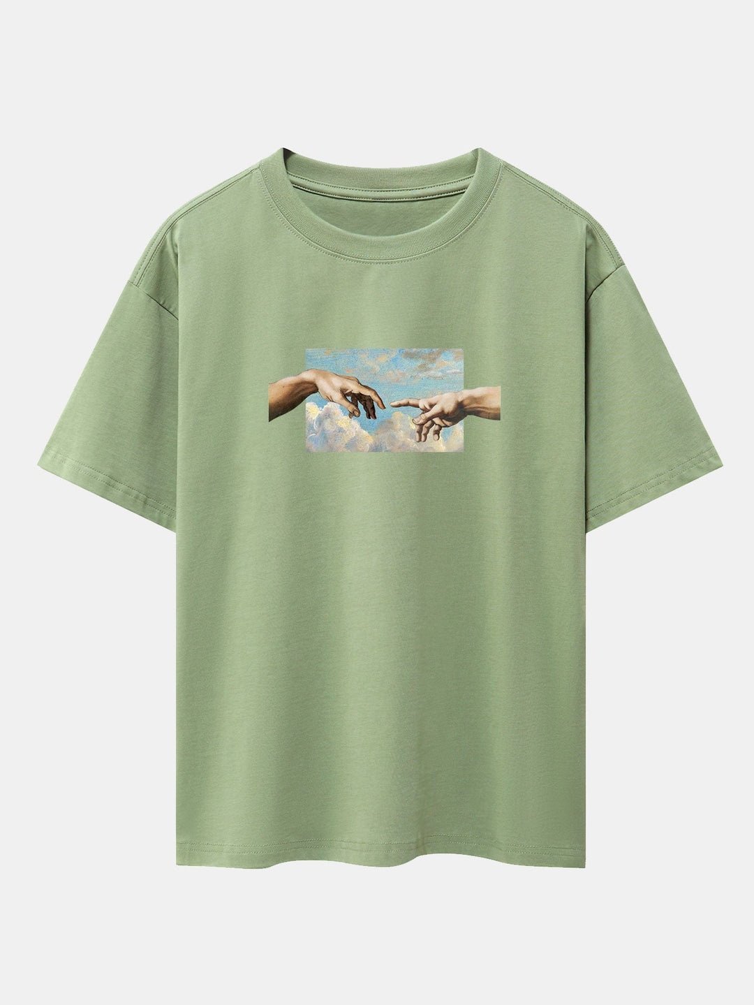 Creëer Adam Print Heavy Weight Oversize T-Shirt