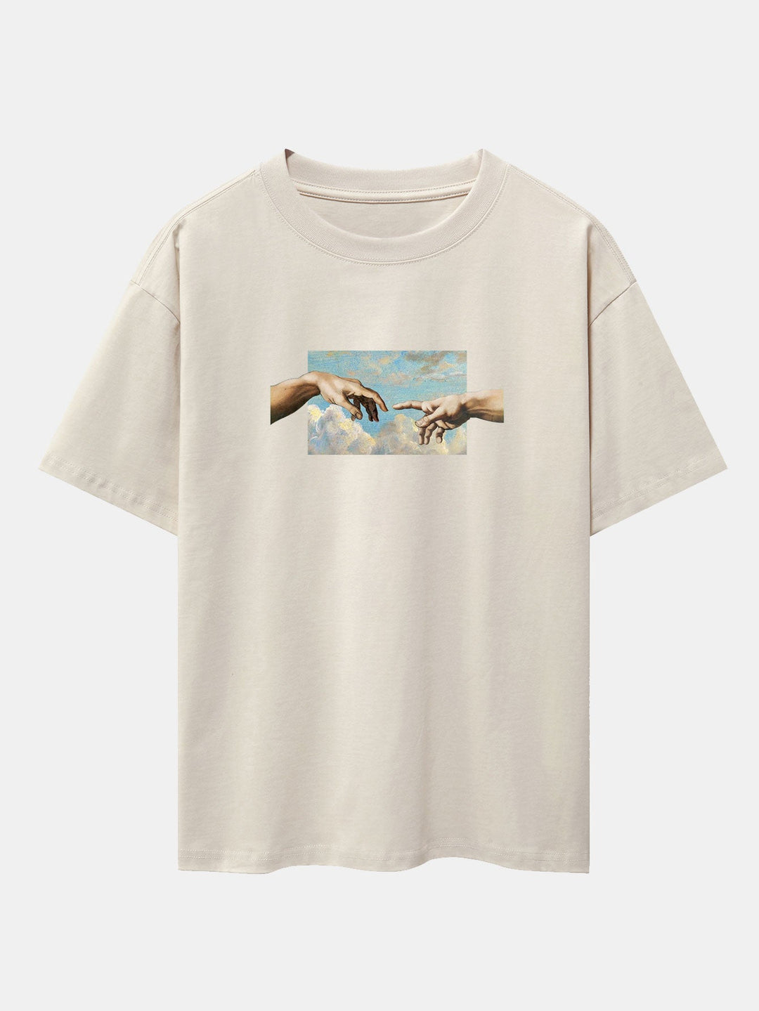 Creëer Adam Print Heavy Weight Oversize T-Shirt