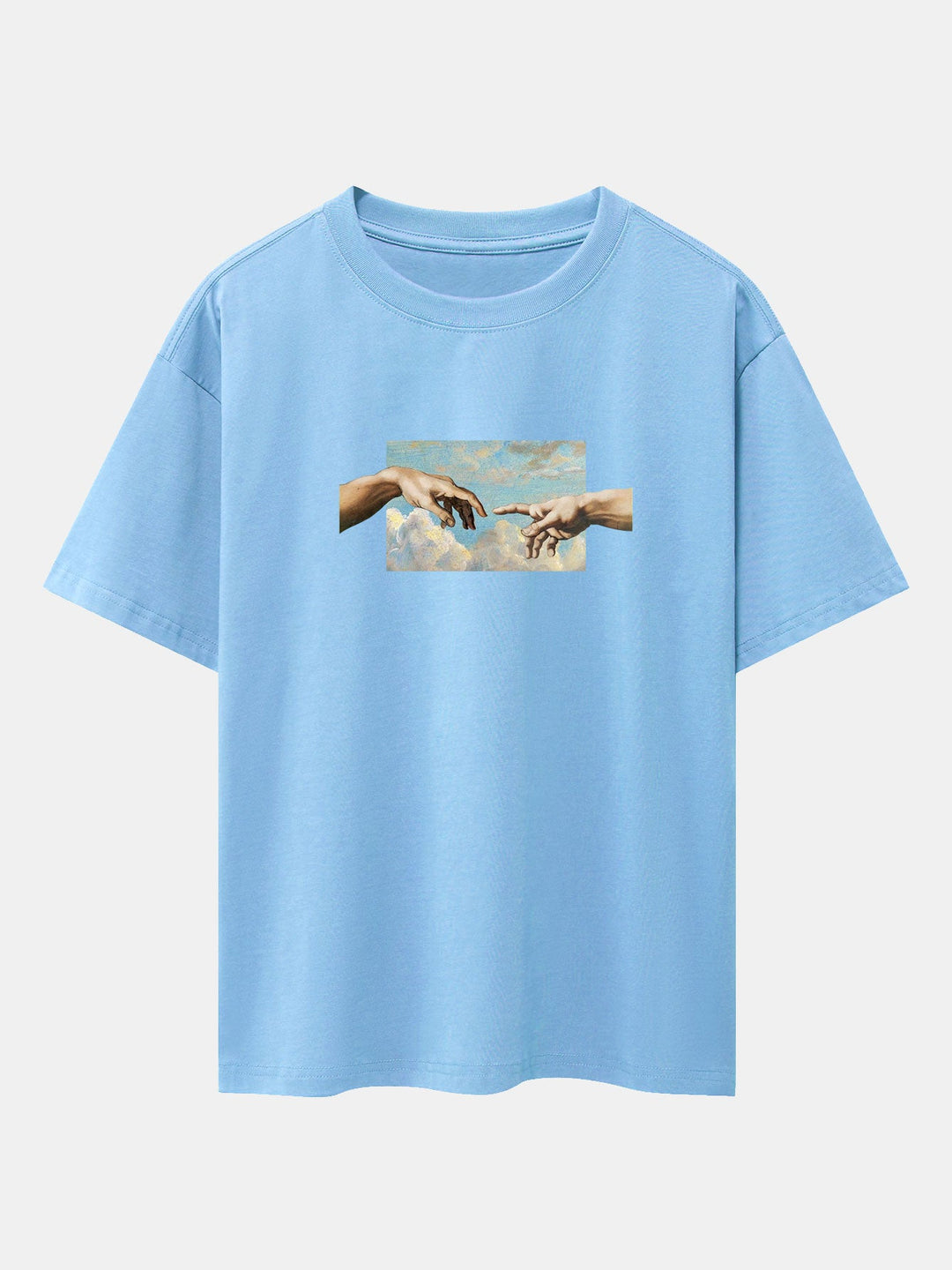 Creëer Adam Print Heavy Weight Oversize T-Shirt