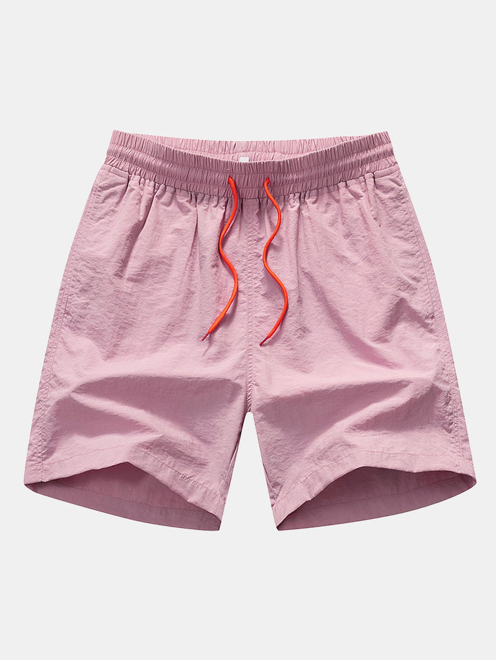 Palm Tree Flamingo Print Knop-Up Shirt & Zwemshorts