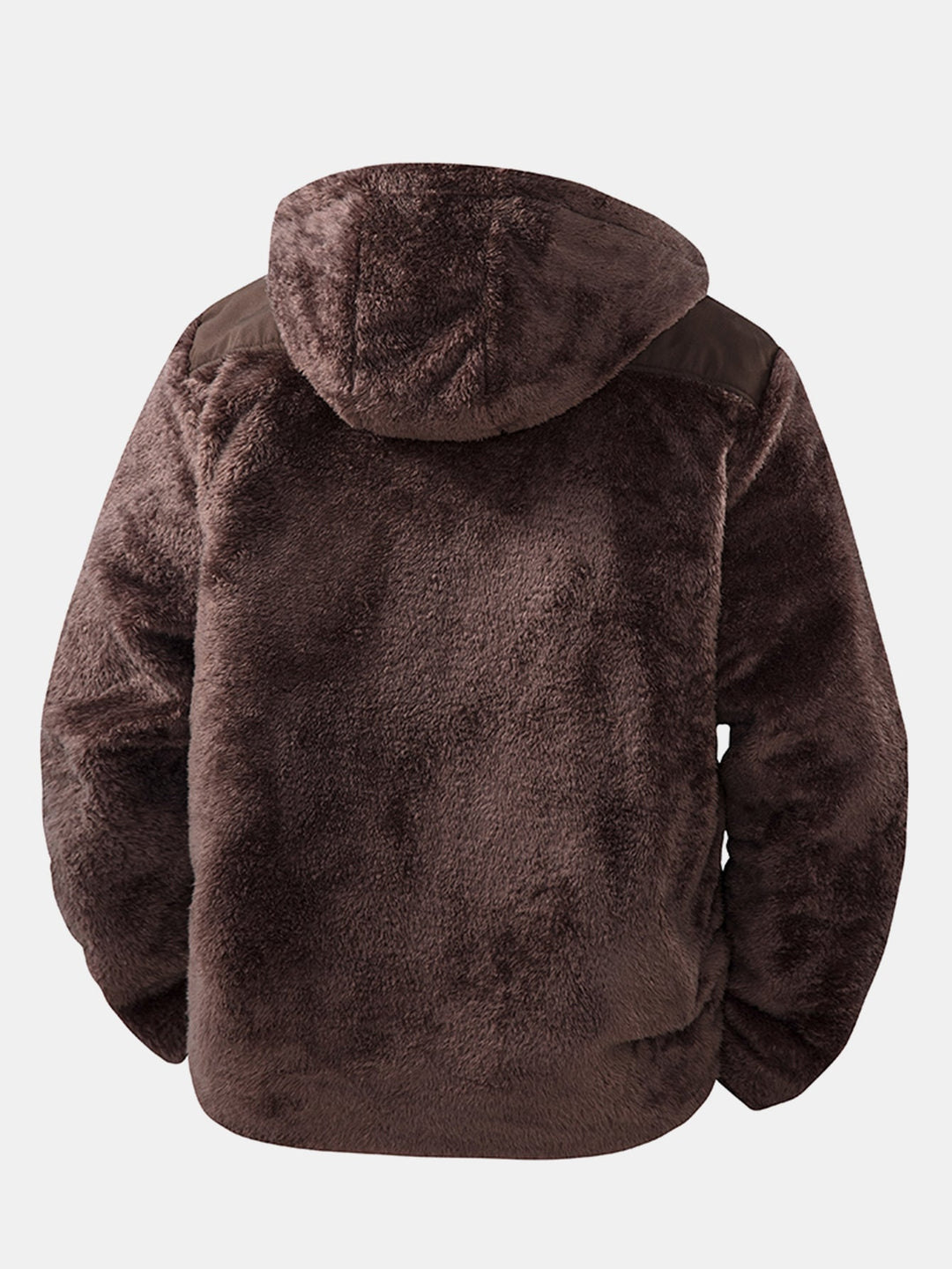 Teddy fleece quilted jacket with hood