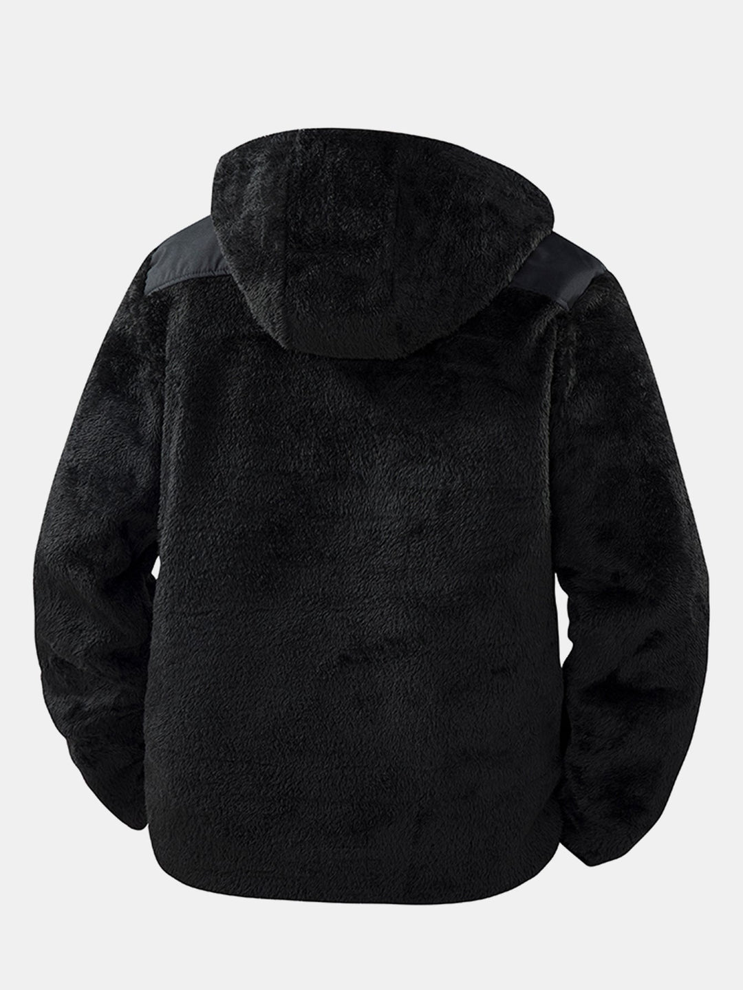 Teddy fleece quilted jacket with hood