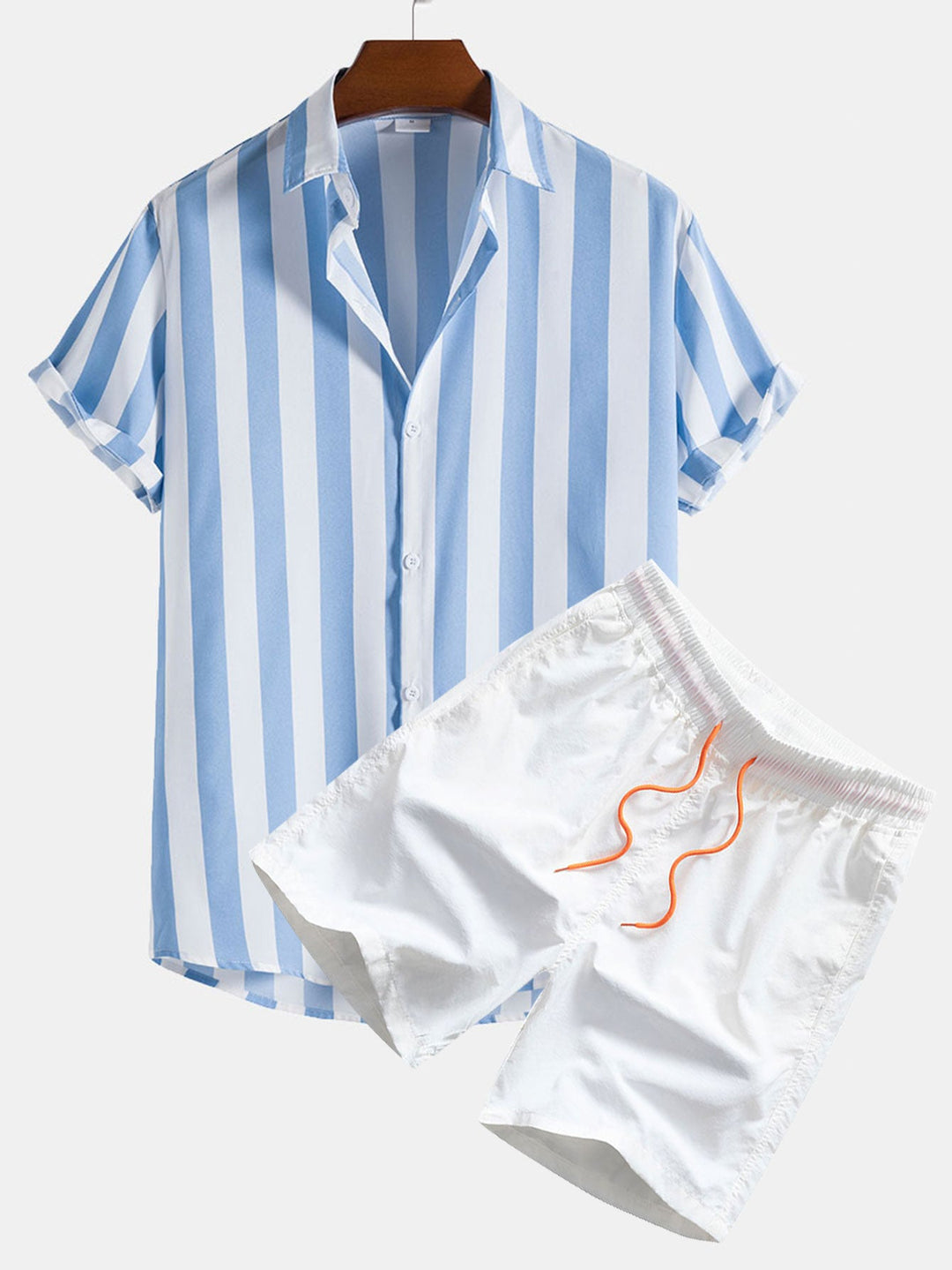 Brede Strepen Print Shirts & Zwemshorts