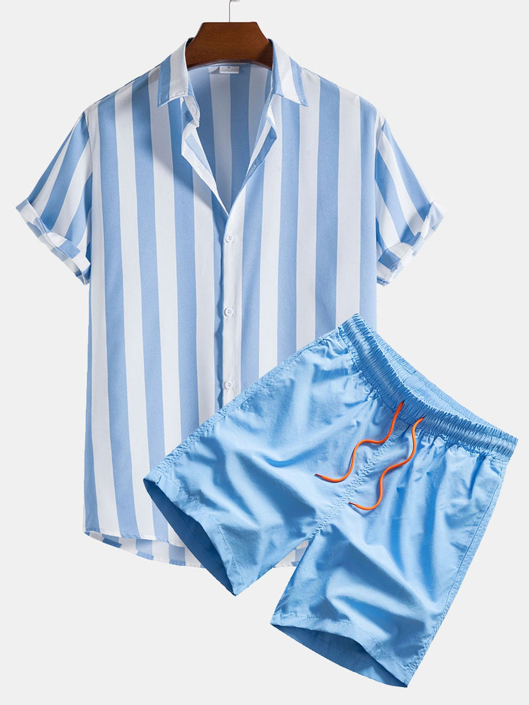 Brede Strepen Print Shirts & Zwemshorts