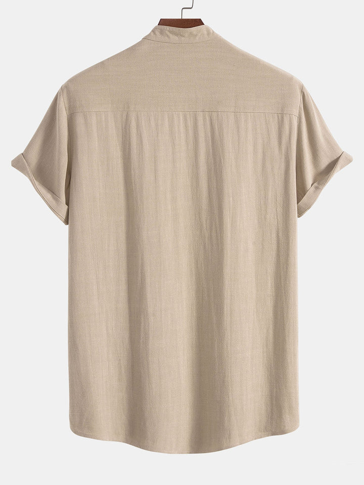 Linen and Rayon Blend Shirt & Linen Cotton Blend 11" Shorts