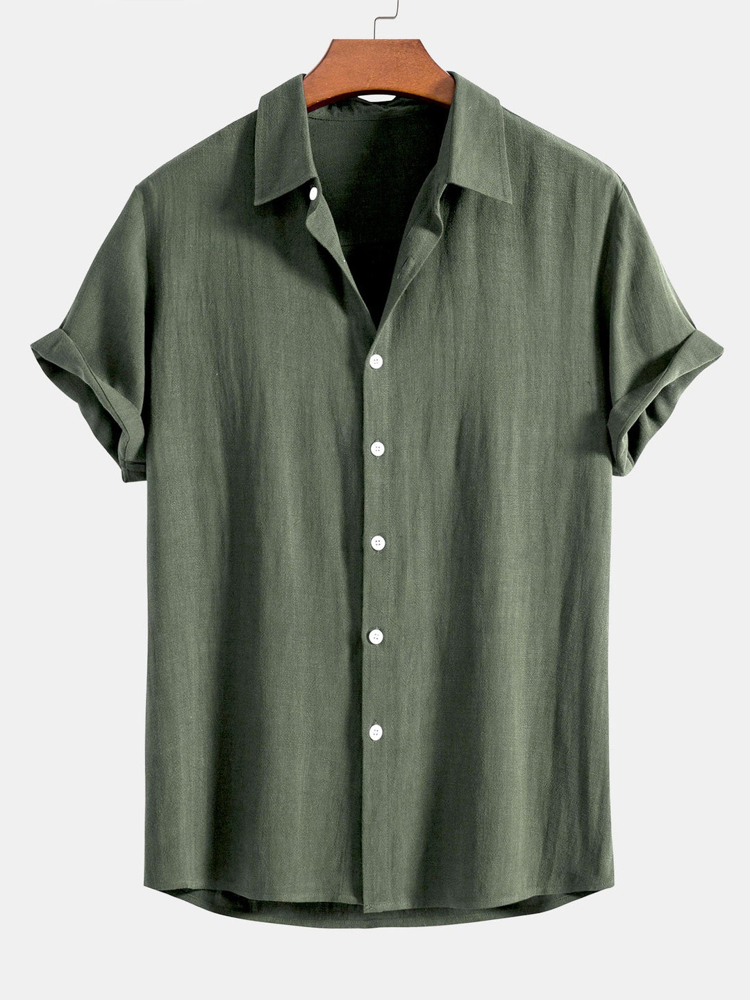 Linen Rayon Shirt & Straight-Leg Linen Pants
