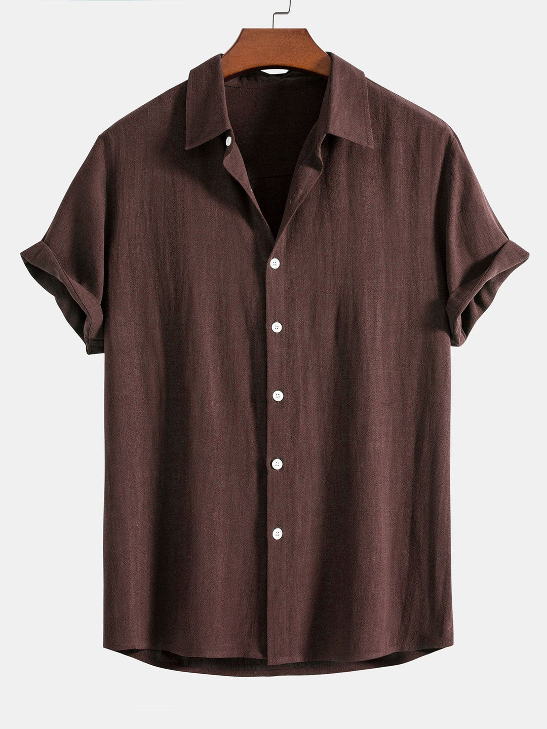 Linen Rayon Shirt & Straight-Leg Linen Pants