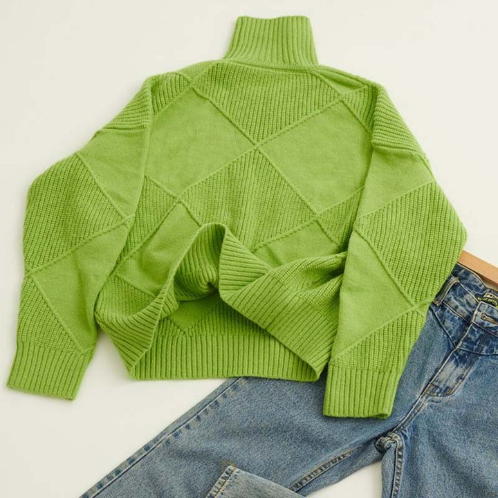 Talbot | Textured Turtleneck Knit Sweater