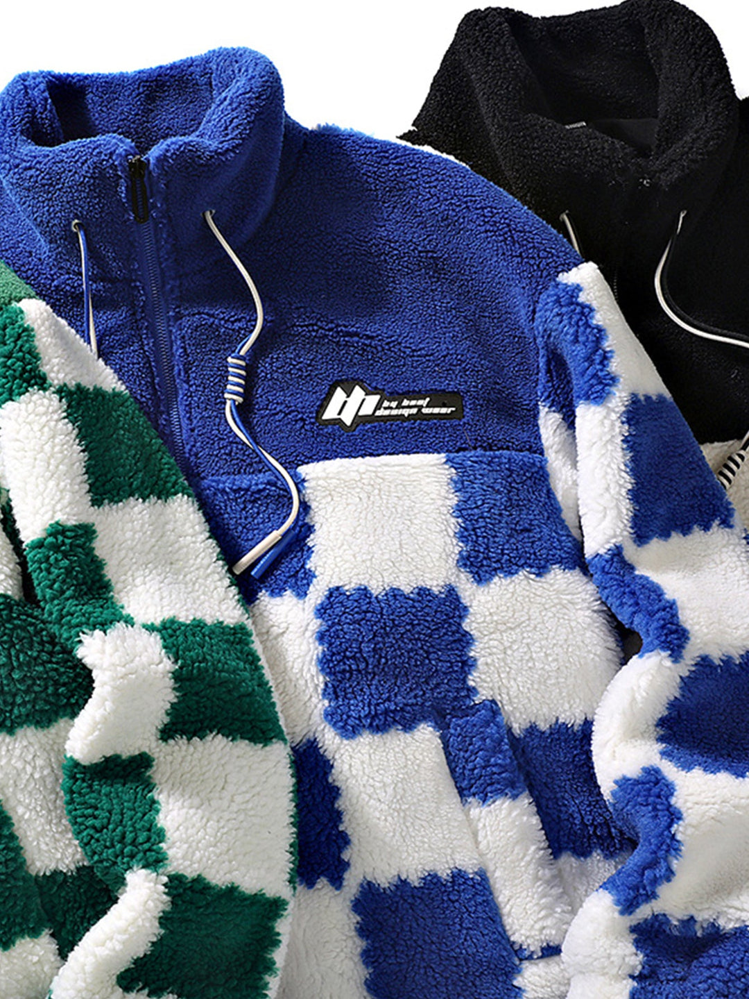 Teddy Fleece Checkered Jacket