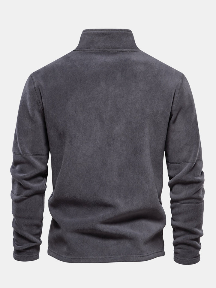 Polar Fleece Sweatshirt met Kwart Rits
