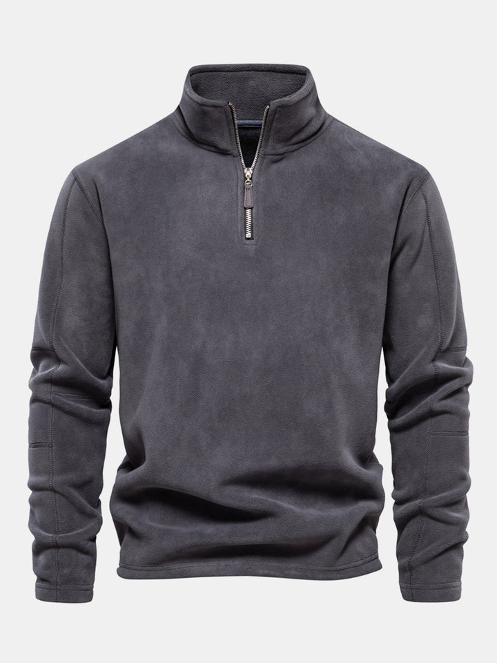 Polar Fleece Sweatshirt met Kwart Rits