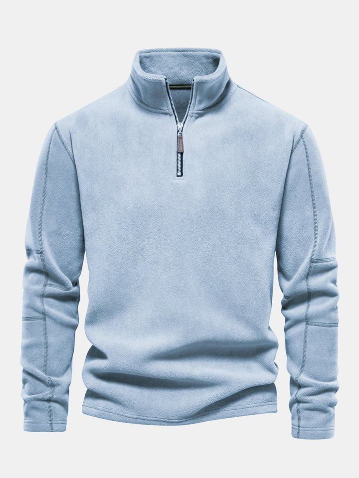 Polar Fleece Sweatshirt met Kwart Rits