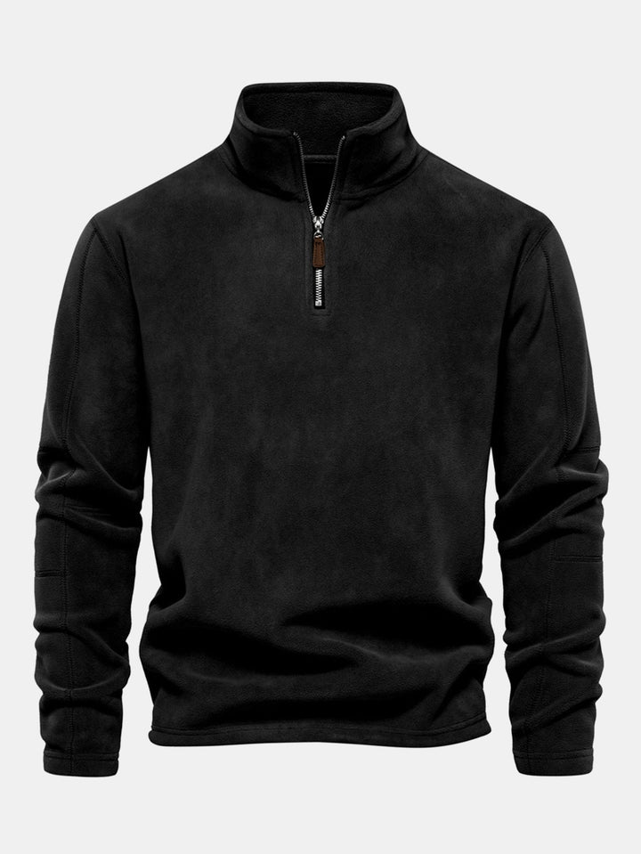 Polar Fleece Sweatshirt met Kwart Rits