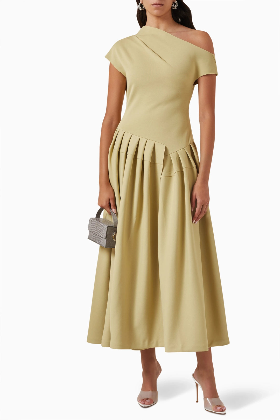 Jenny l Solid Short Sleeve Midi Dress