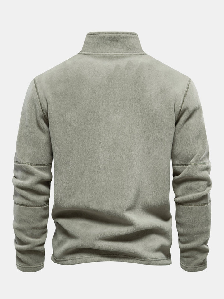 Polar Fleece Sweatshirt met Kwart Rits