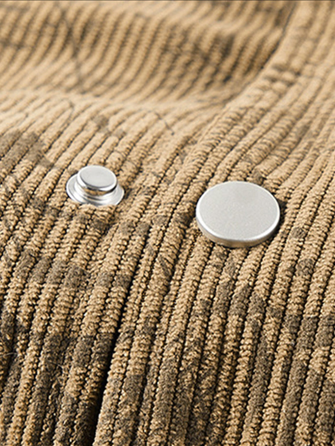 Corduroy jacket with leaf print