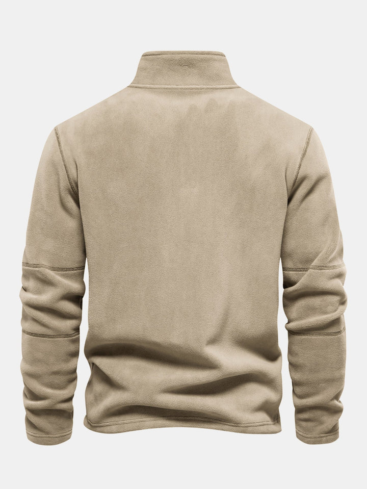 Polar Fleece Sweatshirt met Kwart Rits
