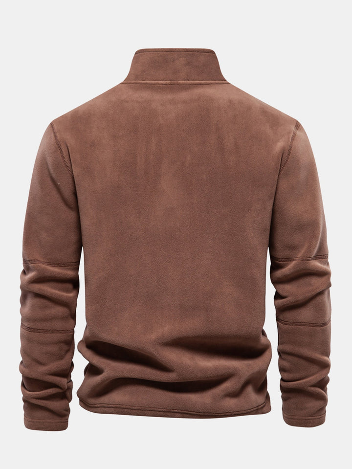 Polar Fleece Sweatshirt met Kwart Rits
