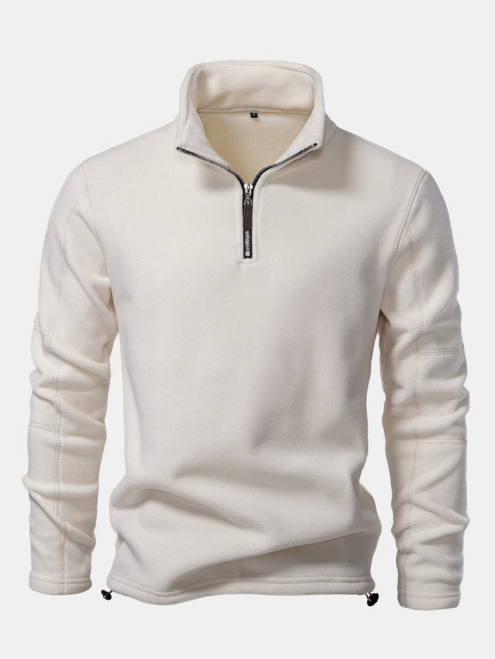 Polar Fleece Sweatshirt met Kwart Rits