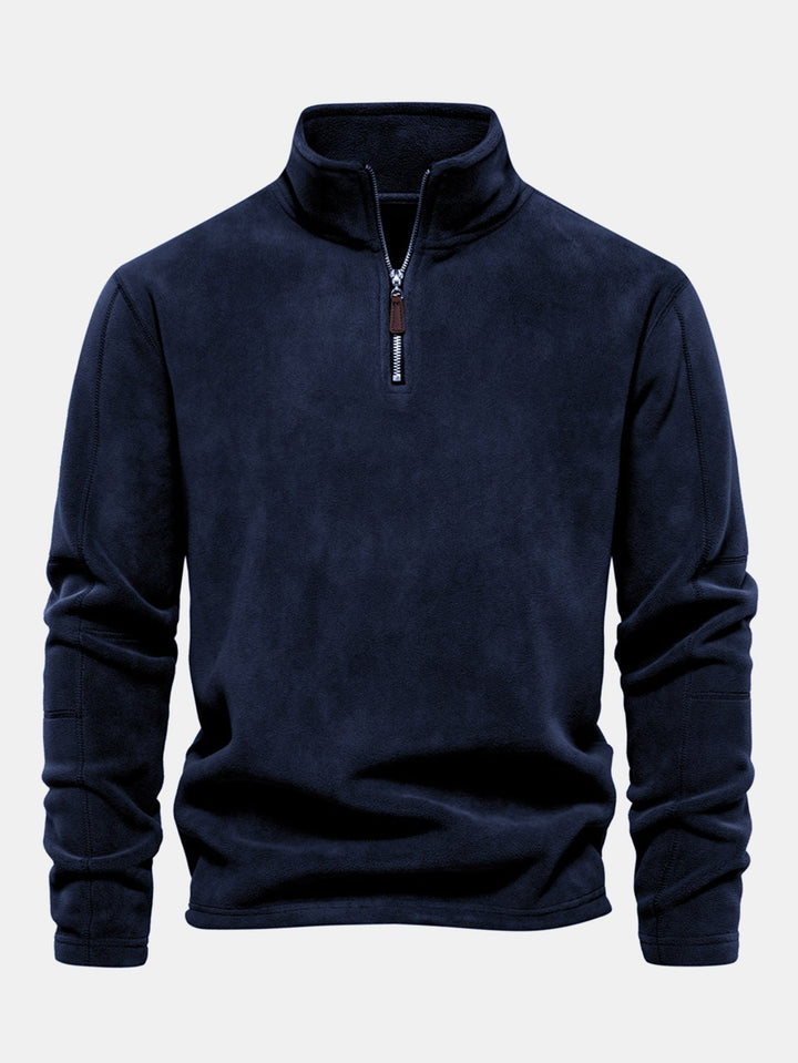 Polar Fleece Sweatshirt met Kwart Rits