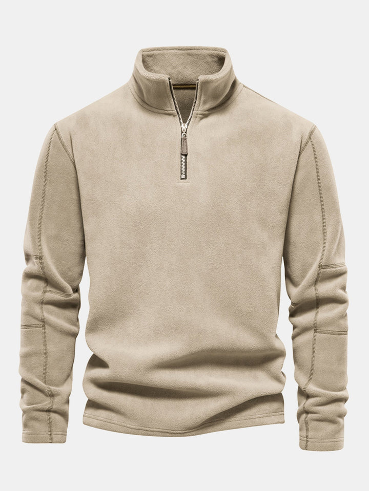 Polar Fleece Sweatshirt met Kwart Rits