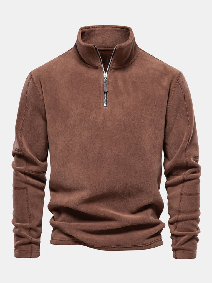 Polar Fleece Sweatshirt met Kwart Rits