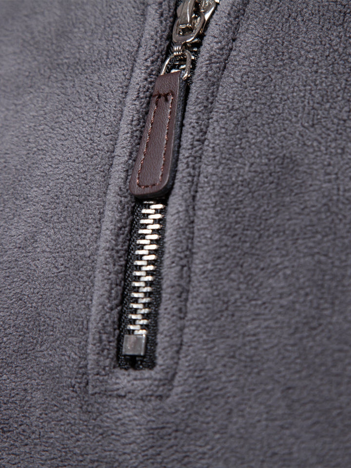 Polar Fleece Sweatshirt met Kwart Rits
