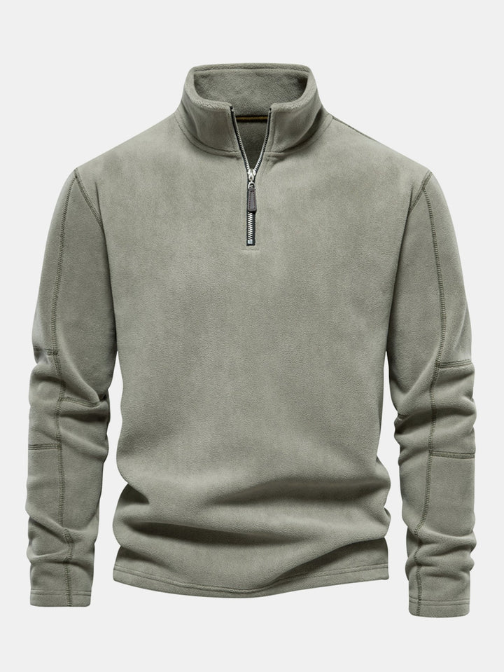 Polar Fleece Sweatshirt met Kwart Rits