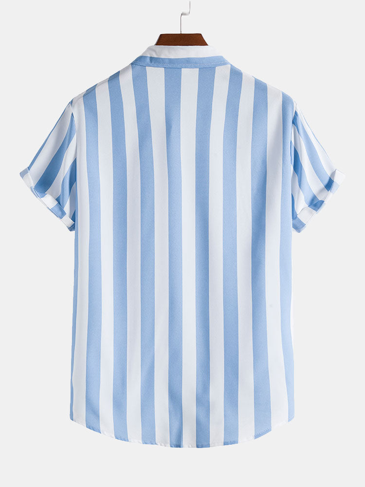 Brede Strepen Print Shirts & Zwemshorts