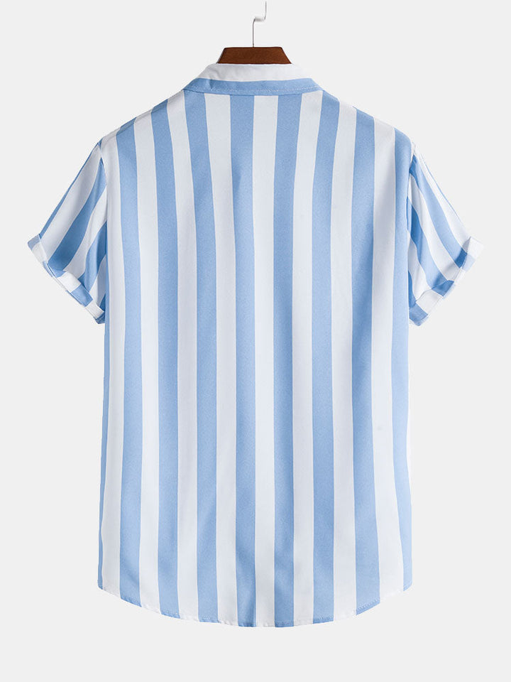 Brede Strepen Print Shirts & Zwemshorts