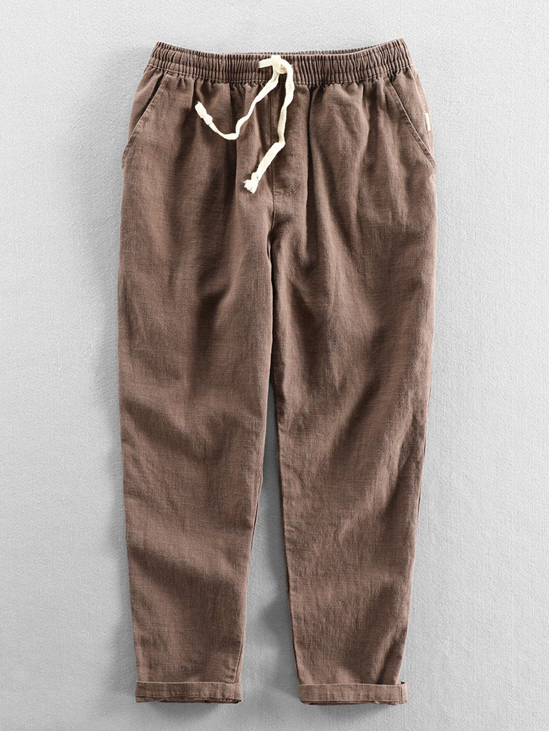 Geometrisch Jacquard Cubaanse Shirt & Linnen Katoen Mix Cropped Broek