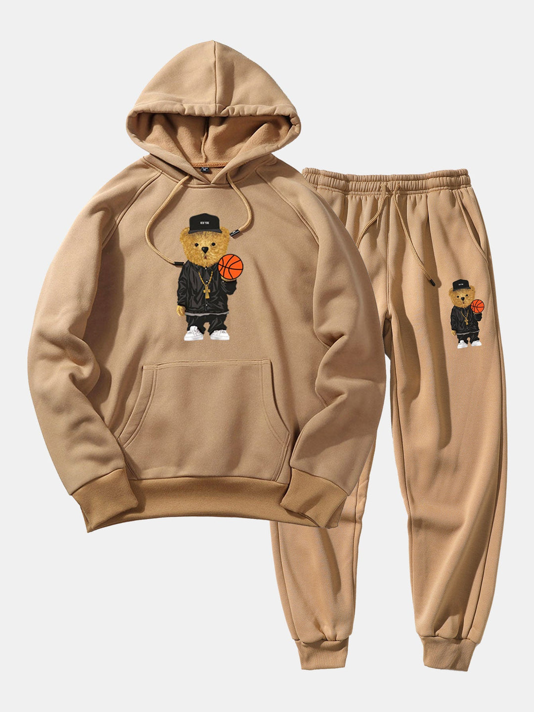 Basketbalbeer Print Hoodie & Joggingbroek