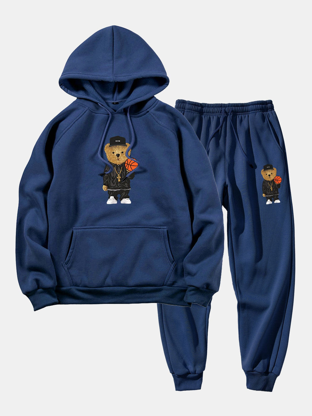 Basketbalbeer Print Hoodie & Joggingbroek