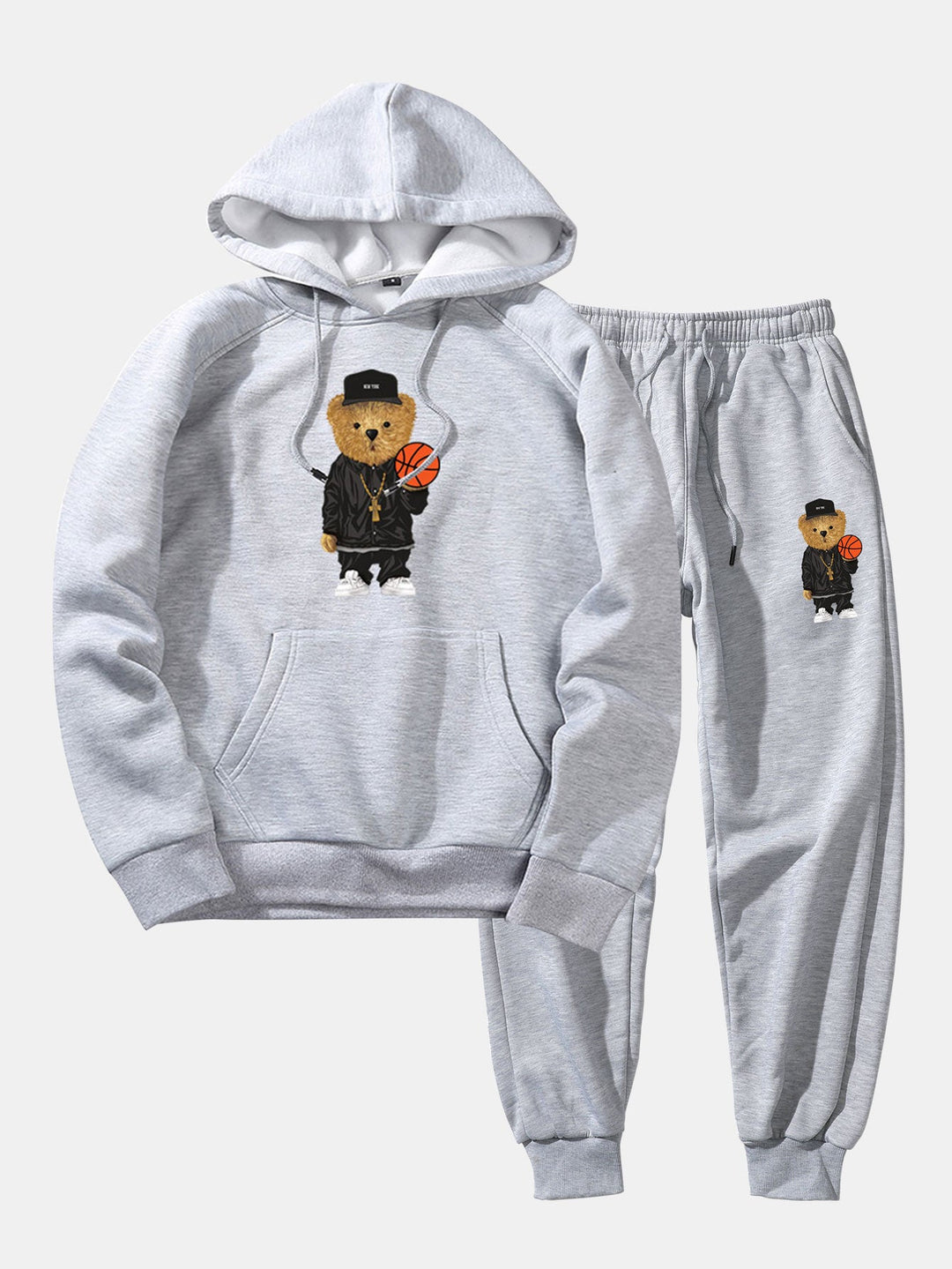 Basketbalbeer Print Hoodie & Joggingbroek