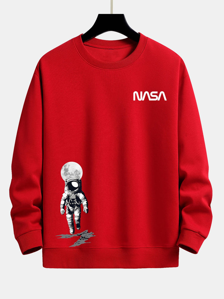 NASA Astronaut Print Relax Fit Sweatshirt