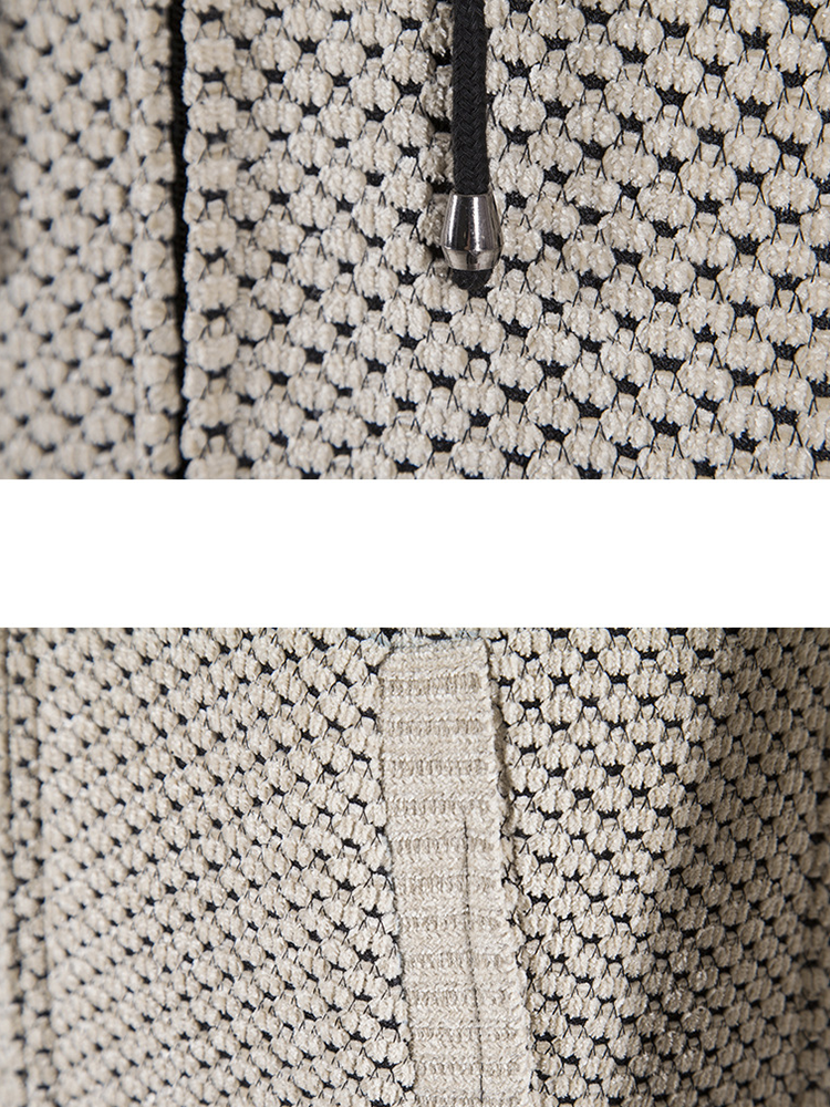 Lange Lijn Textuur Hoodie Sweater