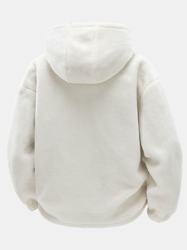 Teddy corduroy reversible jacket with hood