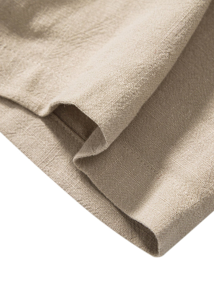 Linen and Rayon Blend Shirt & Linen Cotton Blend 11" Shorts