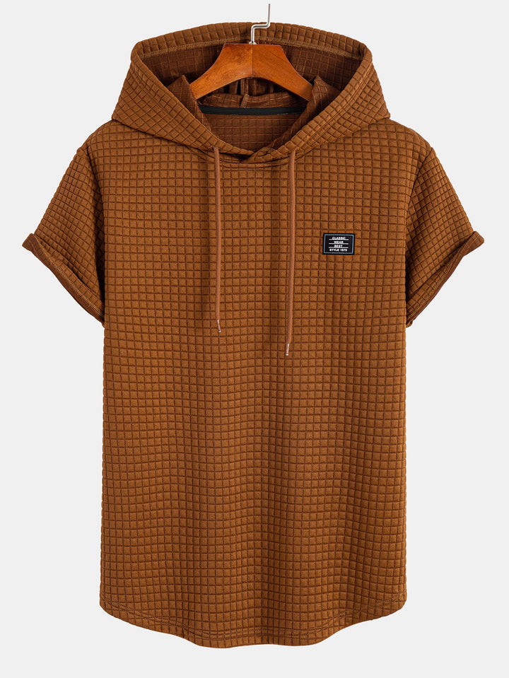 Wafel Hoody Boog Hem T-Shirt & Trekkoord Corduroy Cargo Jogger Broek