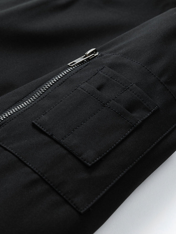 Quilted Bomber Jacket with Hood