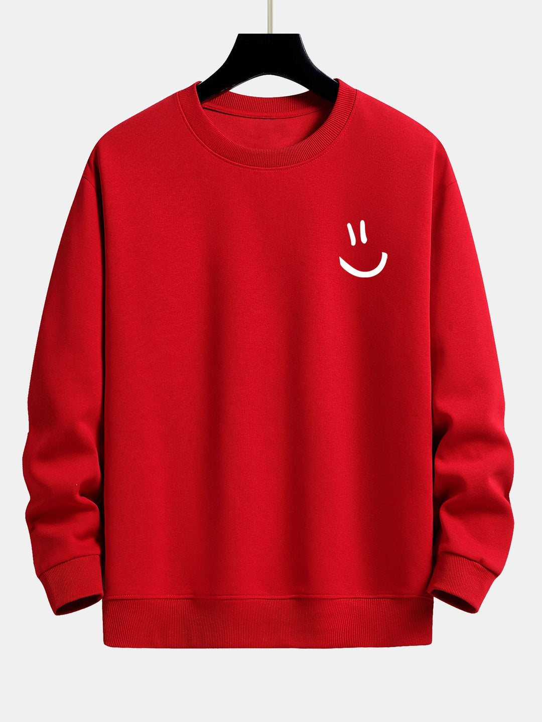 Smiley Face Print Relax Fit Sweatshirt