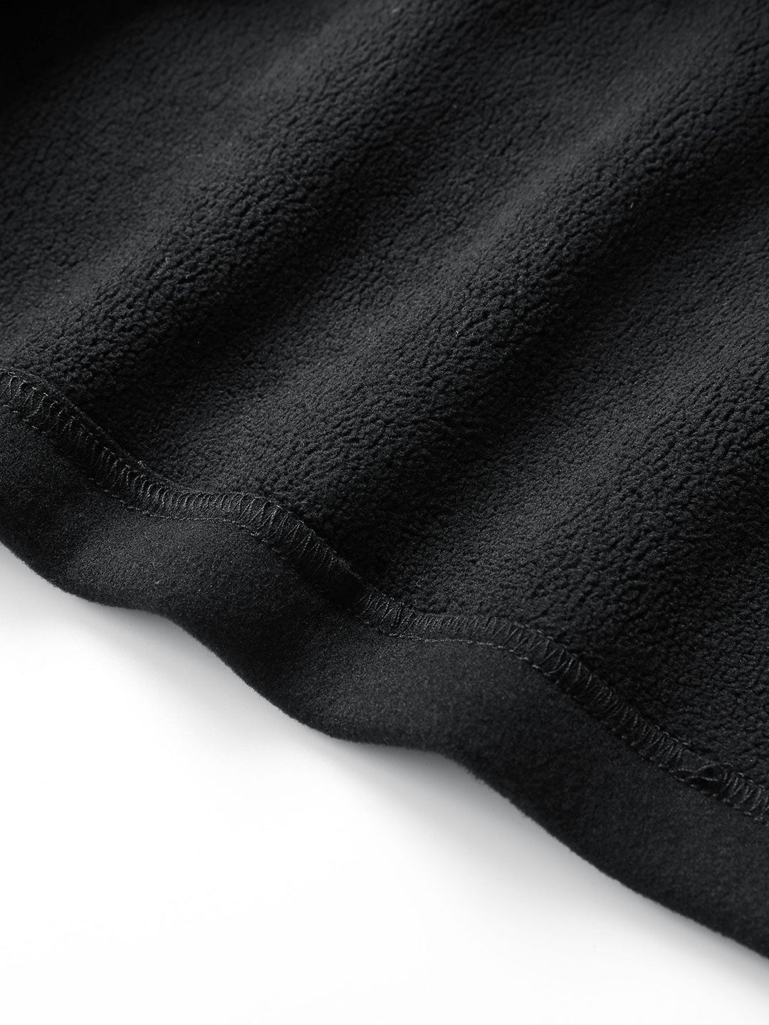 Fleece sweater met kwartrits & polar fleece broek met rechte pijpen