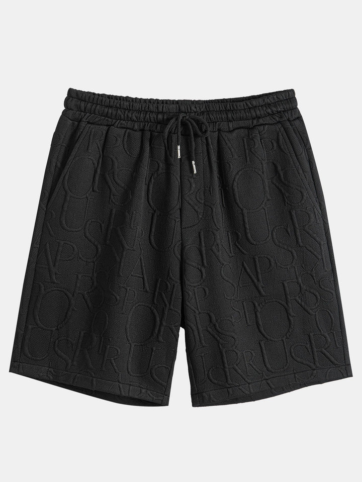 Letter Jacquard T-Shirt & Shorts