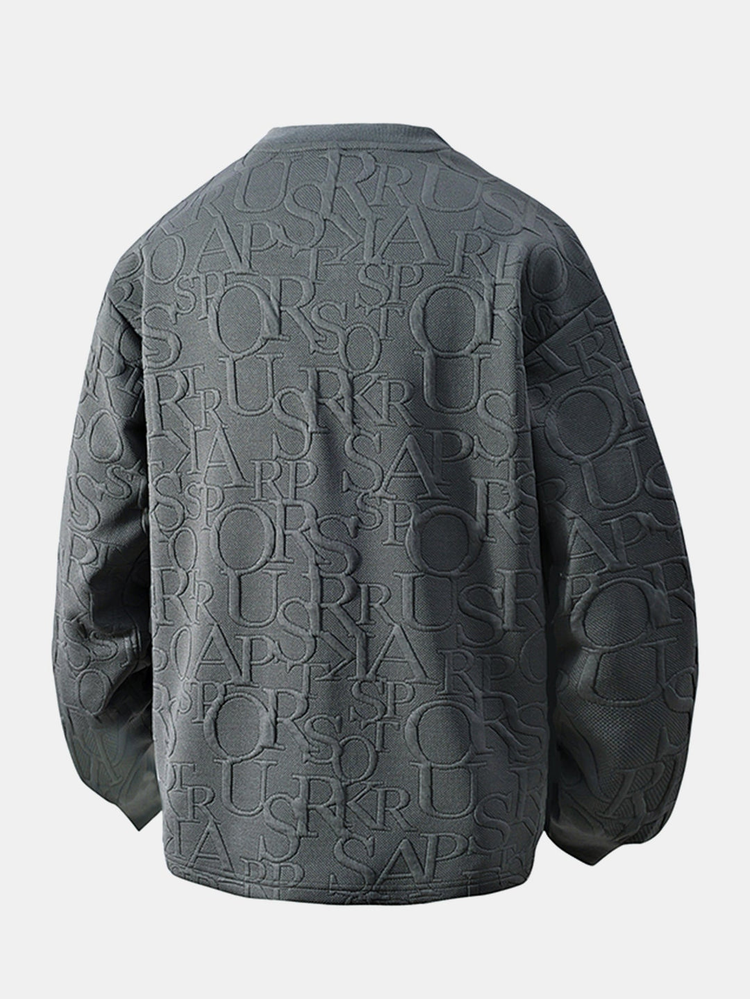 Letter Jacquard V-neck T-shirt