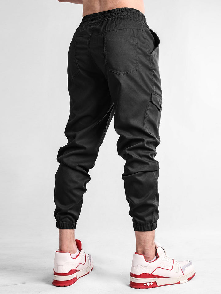 Relax Fit Flannel Ruit Corduroy Patchwork Hoodie Shirt & Chino Cargo Jogger Broek