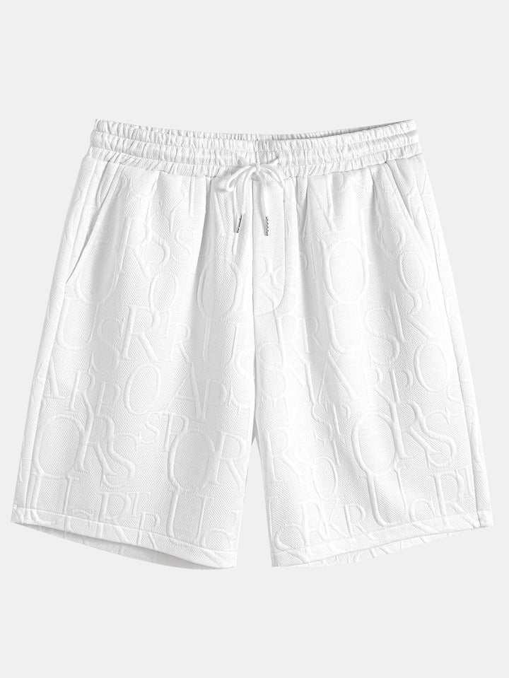 Letter Jacquard T-Shirt & Shorts