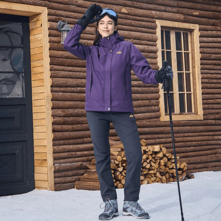 Gusta l Waterproof Winter Coat, Fleece Lined, Hooded Ski & Hiking Jacket