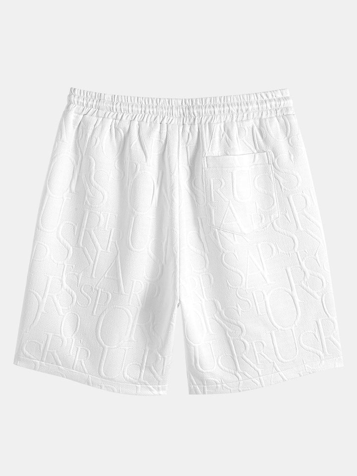 Letter Jacquard T-Shirt & Shorts